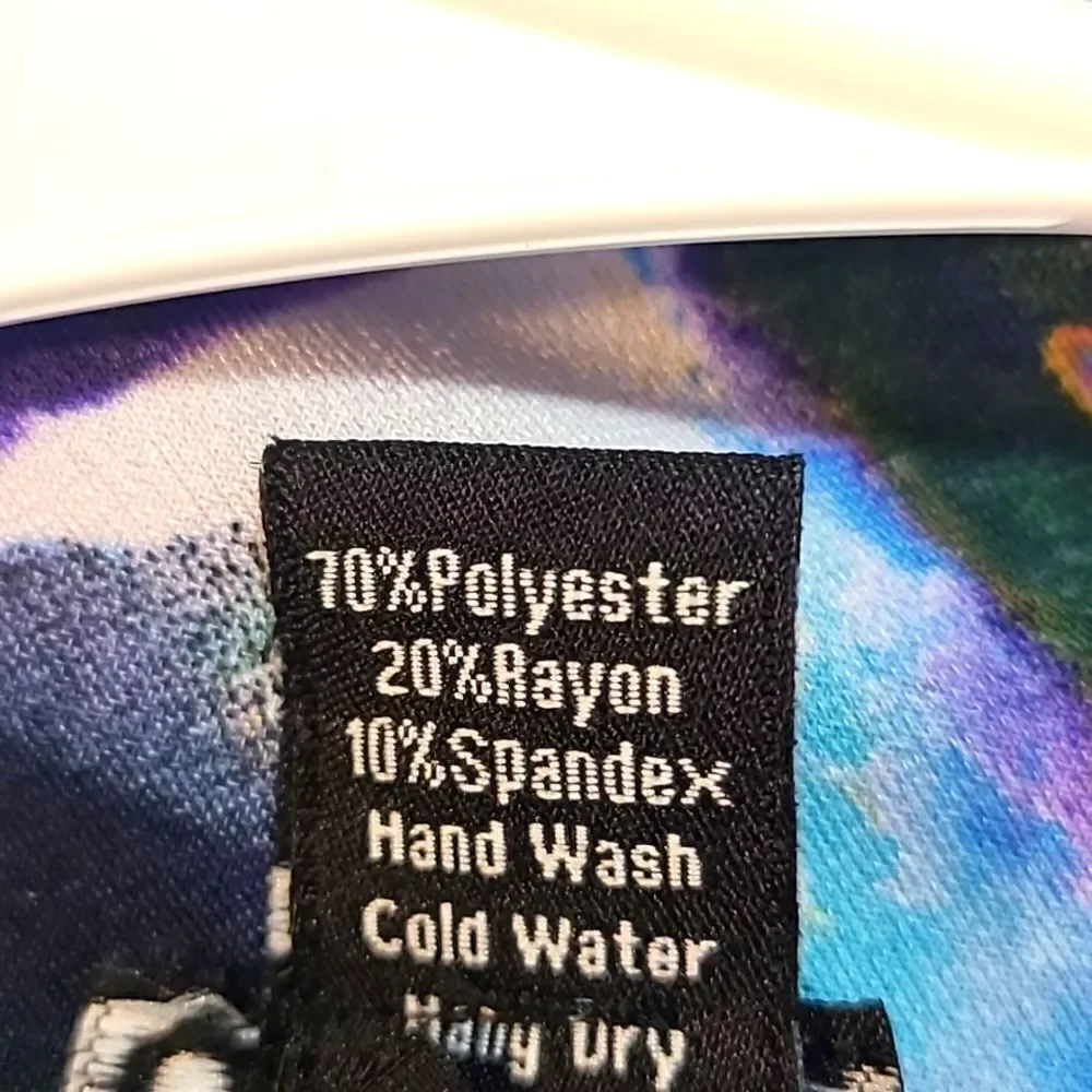 Clara Sun Woo Purple Multicolor Floral Tunic Top, Size Large - Picture 9 of 9